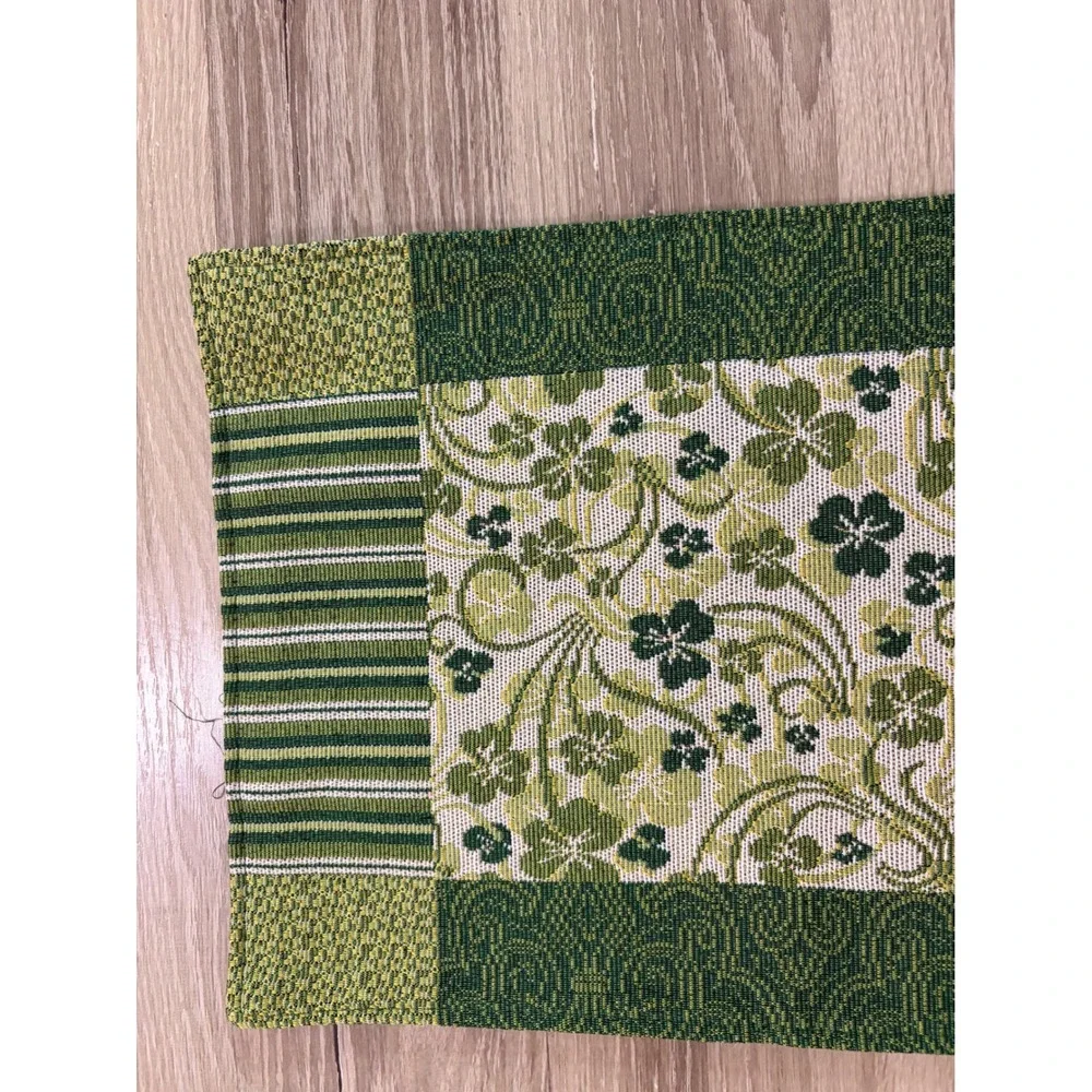 Bridgets Erin Ireland Shamrock Tapestry Placemats Set of 6 Green St. Patrick's